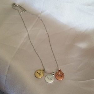 Simple Live Laugh Love necklace